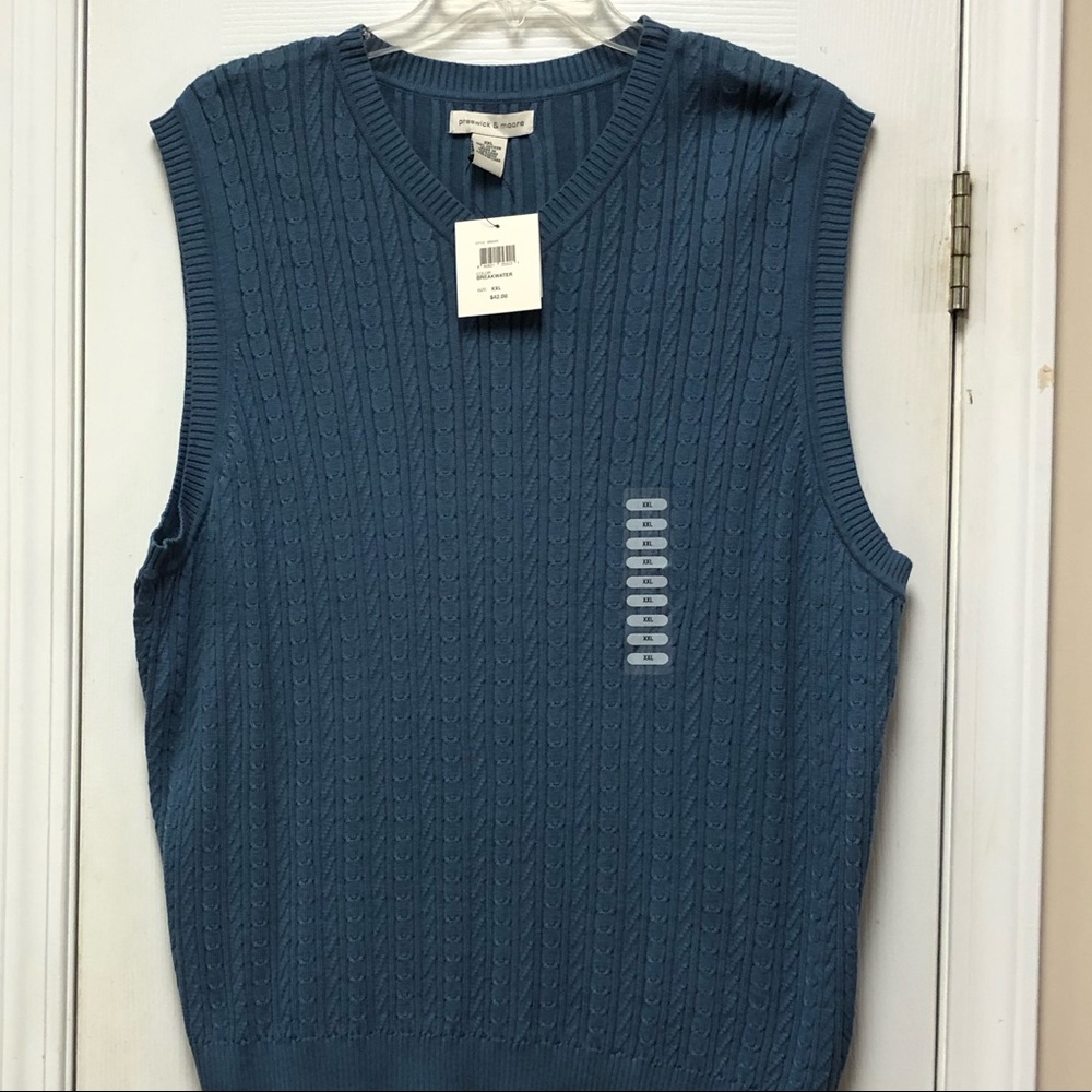 Preswick and Moore Blue V-Neck vest size XXL
